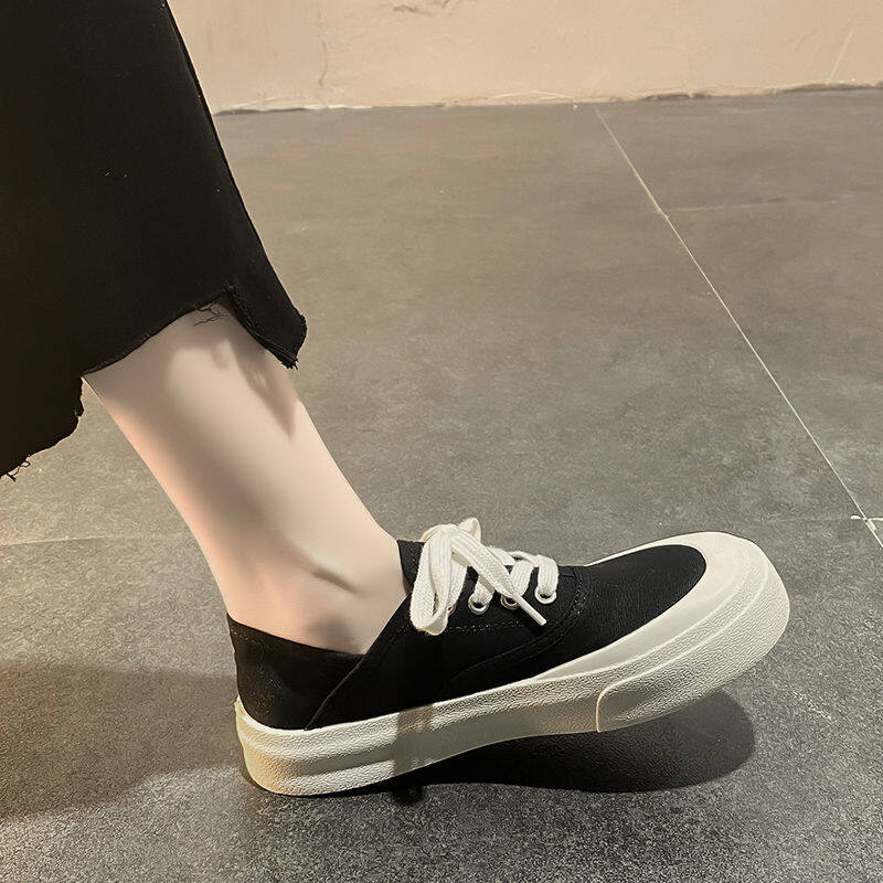 RENBEN Shoes big head platform canvas shoes women's new slip-on lazy skate shoes