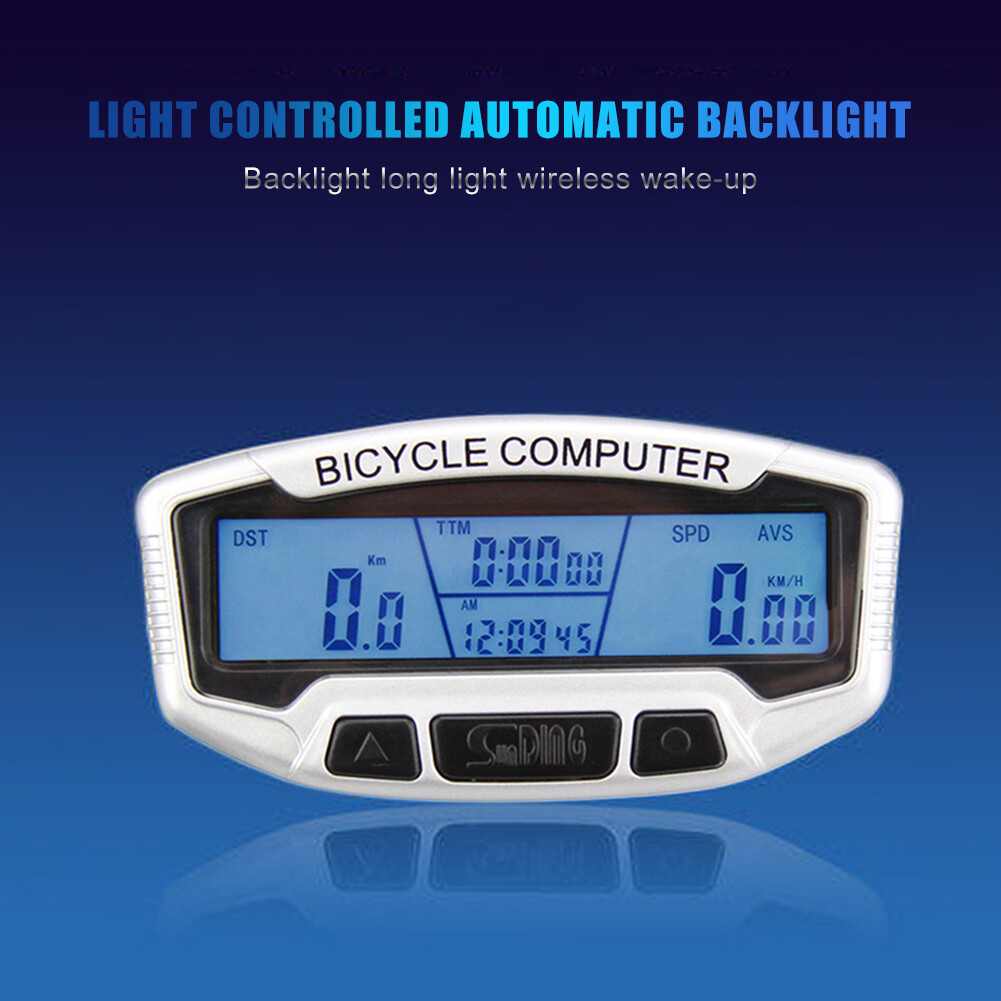 Xe Đạp LCD Có Dây Máy Tính Đồng Hồ Tốc Độ, Đèn Nền Xe Đạp, Bảng Mã Phụ Tùng Xe Đạp Để Che Nắng