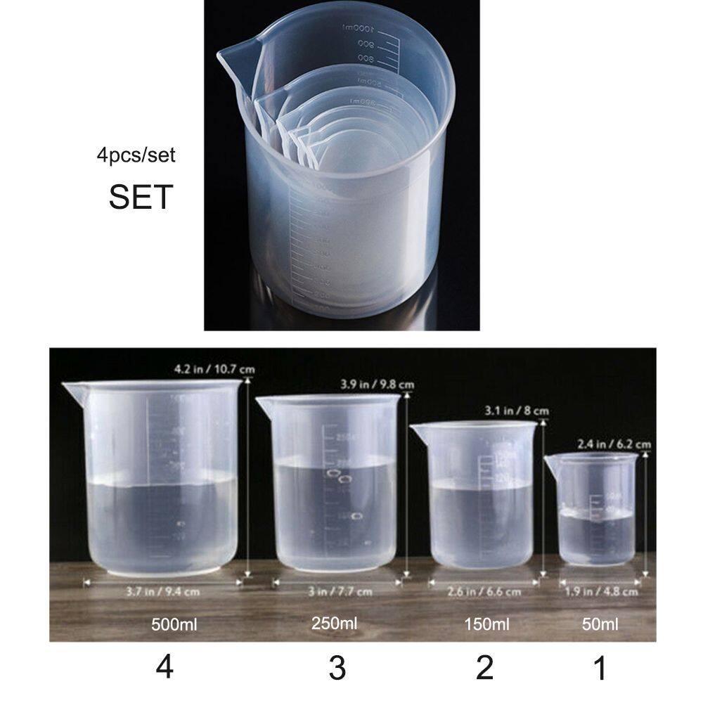 9QSS Chai nước Cốc chia độ Nhựa Đổ Vòi Đồ nướng Cốc trong suốt Ly đo lường Phòng thí nghiệm...