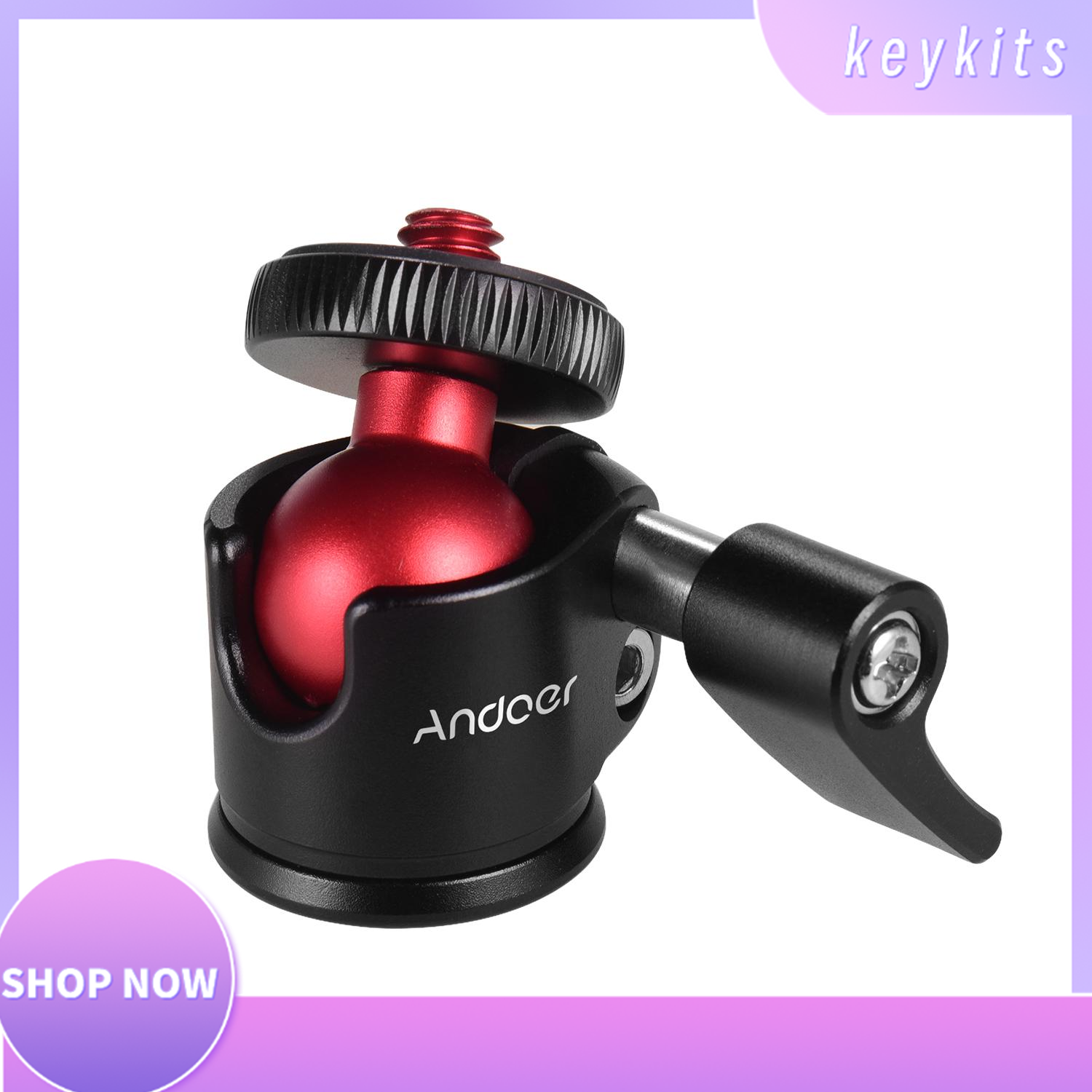 Andoer mini tripod ball head 360 degree swivel for dslr camera