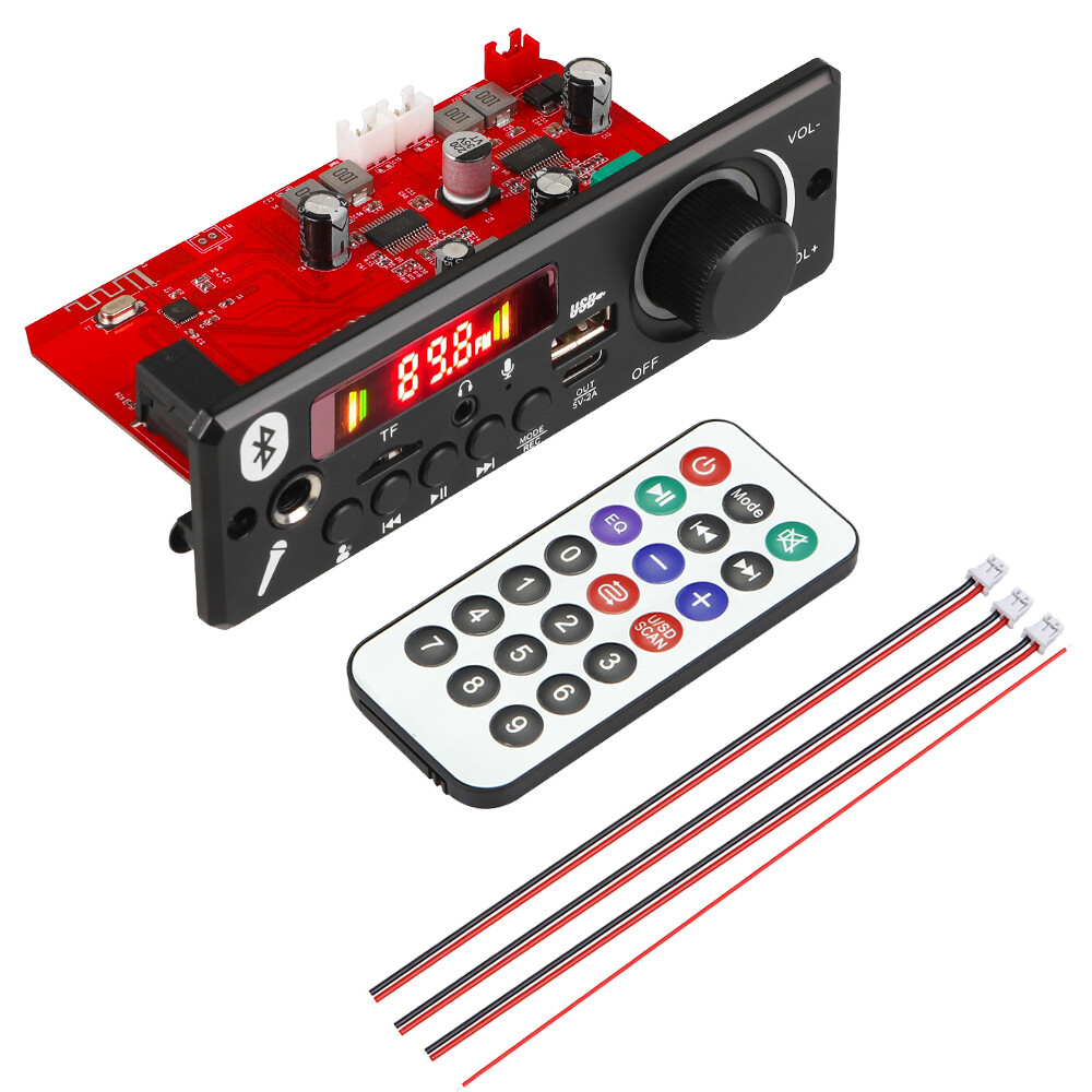 Bảng Mạch Giải Mã MP3 Bluetooth Khuếch Đại 2*80W Máy Nghe Nhạc MP3 12V Mô-đun Radio FM Trên Xe Hơi Micrô TF Ghi Âm Cuộc Gọi Rảnh Tay