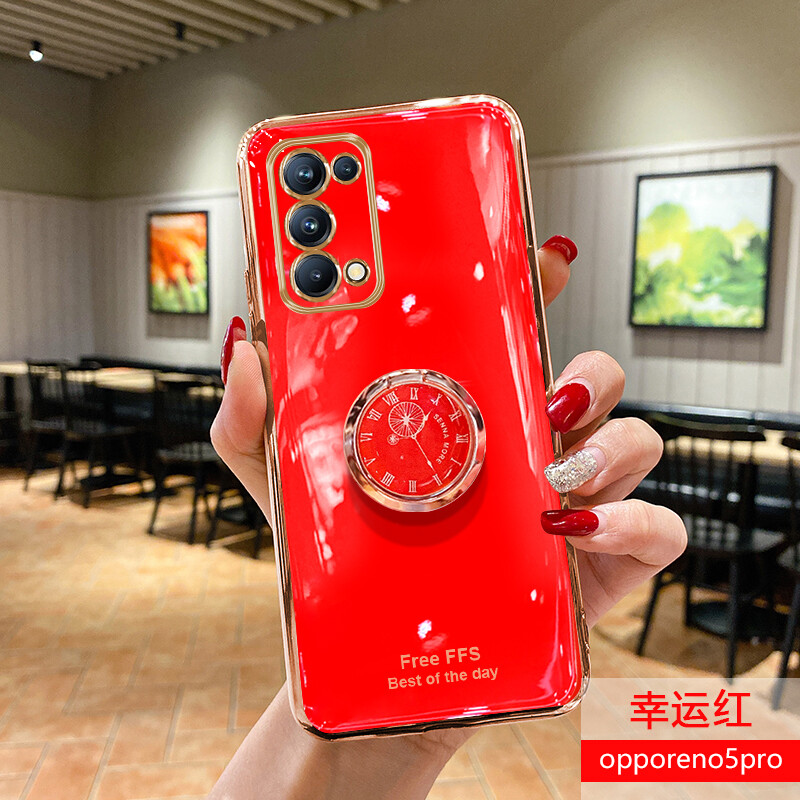 Ốp Lưng LIFEBELLE Dành Cho OPPO Ốp Reno5 4G / OPPO Reno 5 5G Giá Đỡ Có Nhẫn Đeo Ngón Tay, Ốp Mạ Siêu Mỏng Sáng Bóng Sang Trọng Ốp Điện Thoại Bé Gái Ốp Bảo Vệ Điện Thoại Chống Sốc Bằng Silicon TPU Mềm