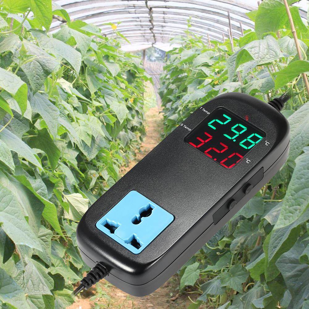 Smart Sensor Electronic Thermostat LED Digital Display Breeding Temperature Controller Thermocouple Thermostat with Socket AC 90V~250V
