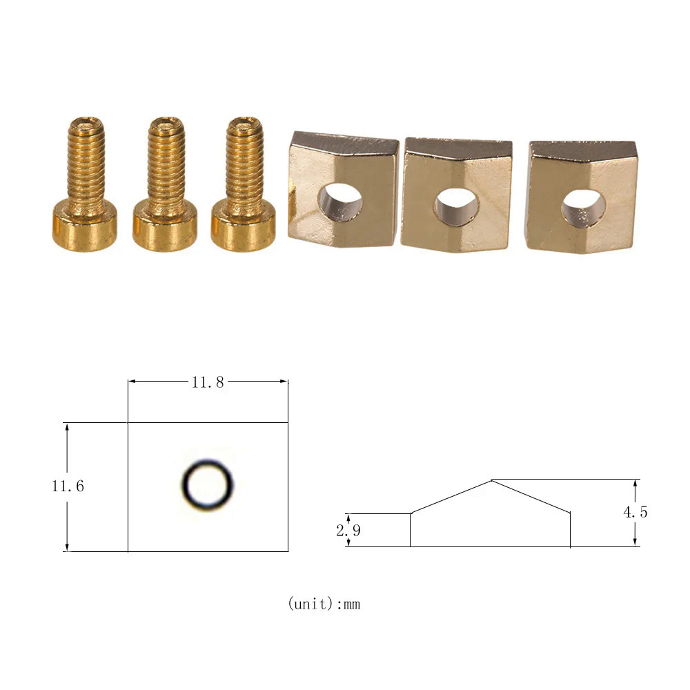 Electric Guitar Tremolo Bridge String Locks Strings Locking System Metal Nut Block & Clamp Hex Screws Guitar Parts Accessories