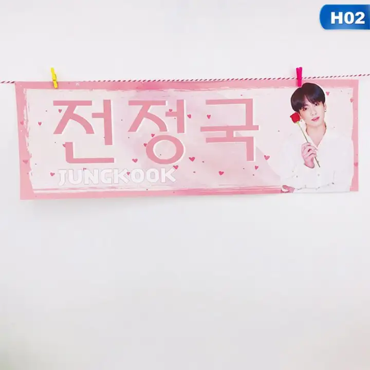 Sys Kpop Bts Support Banner Suga Jimin Jin J Hope Rm Fans Concert