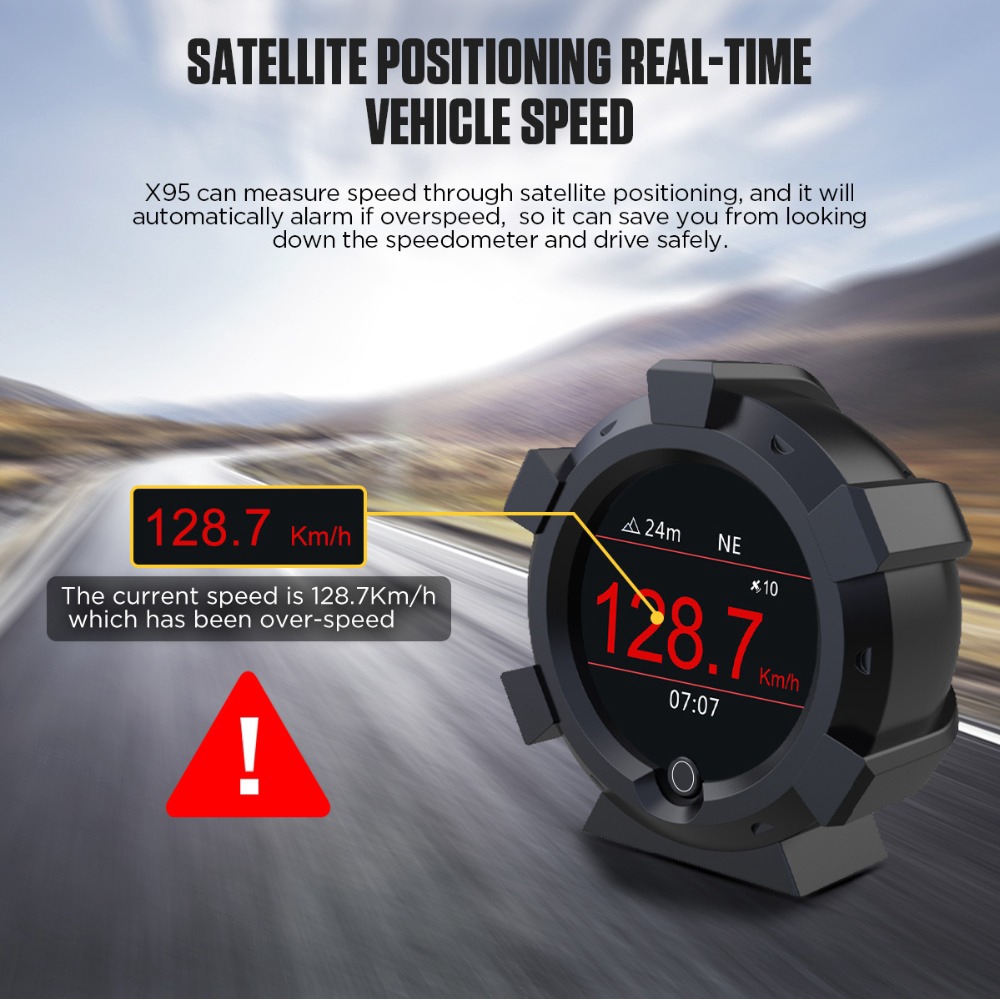 Autool Navigation AUTOOL X95 GPS เครื่องวัดความเอียงรถยนต์อัจฉริยะ HUD (head-up diaplay ...