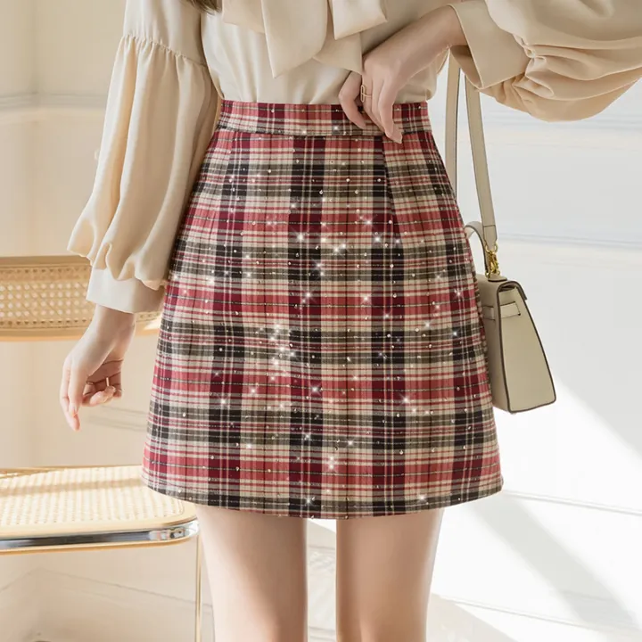 plaid skirt lazada