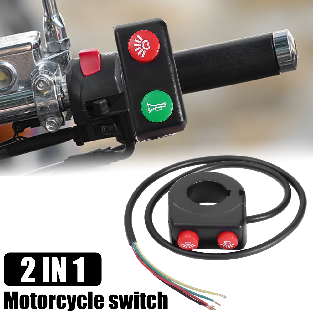 22mm Motorcycle Handlebar Horn Headlight Combination Switch Button Universal Motorcycle Switches Turn Signal Tools Accessories