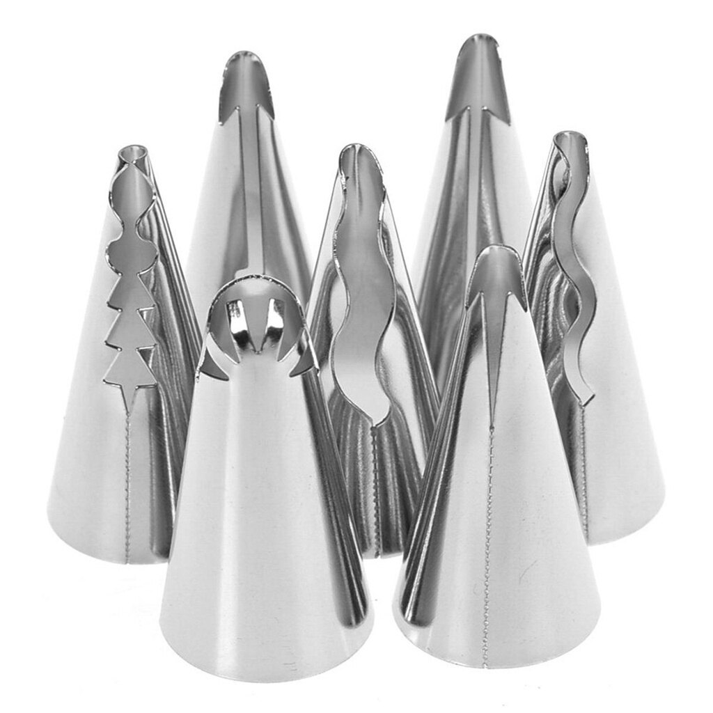 7Pcs/set Wedding Nozzles Pastry Puff Skirt Icing Piping Nozzles Decorating Tips Cake Cupcake Decorator Tools