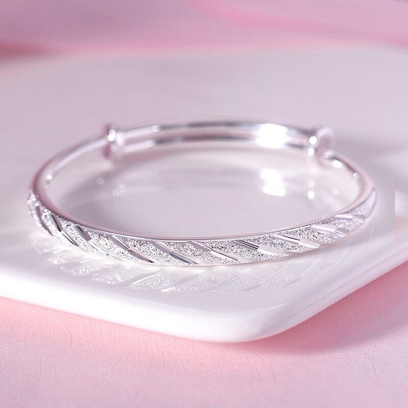 Vòng Tay Bạc Sterling Nữ Tròn Mưa Sao Băng Đơn Giản Sen Bộ Lắc Chân Sinh Viên