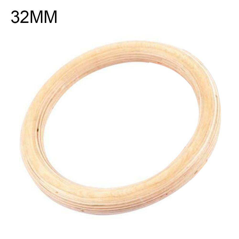 Honrane 28/32mm Indoor Wooden Exercise Fitness Gymnastic Rings Sports Training Tool