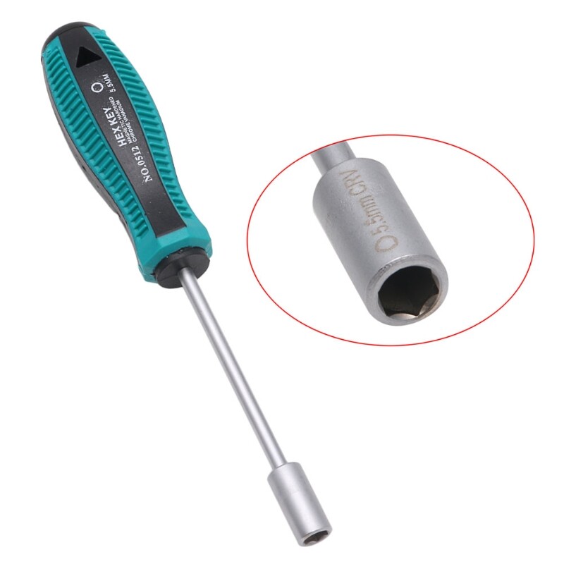 Metal Socket Driver Wrench Screwdriver Hex Nut Key Nutdriver Hand Tool 5mm