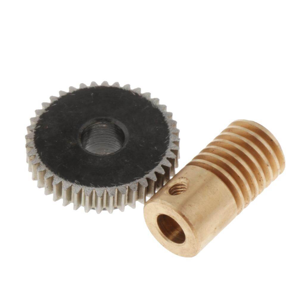 Baoblaze 0.5 Modulus Steel Worm Gear Wheel + Brass Gear Shaft Set