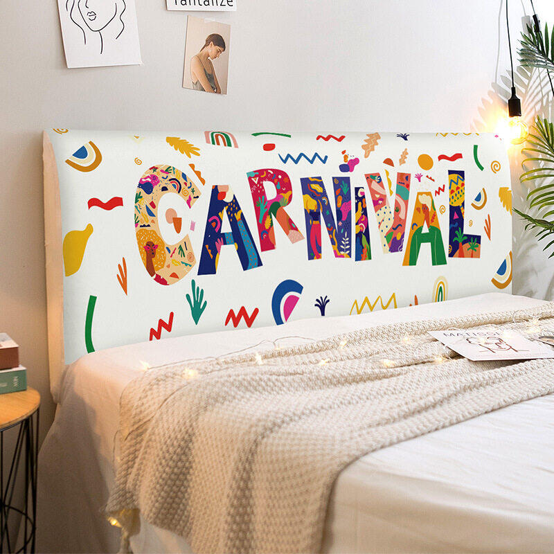 Stretch Bedhead Cover Printed Bed Headboard Decorative Protector 1.2/1.5/1.6/1.8/2.0/2.2m