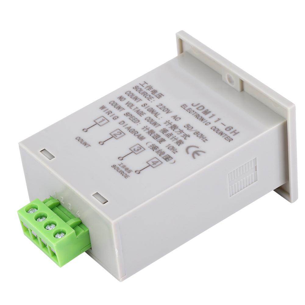 Electronic counter, JDM11-6H 6 digit electronic LED digital display counter relay without voltage counter AC220V