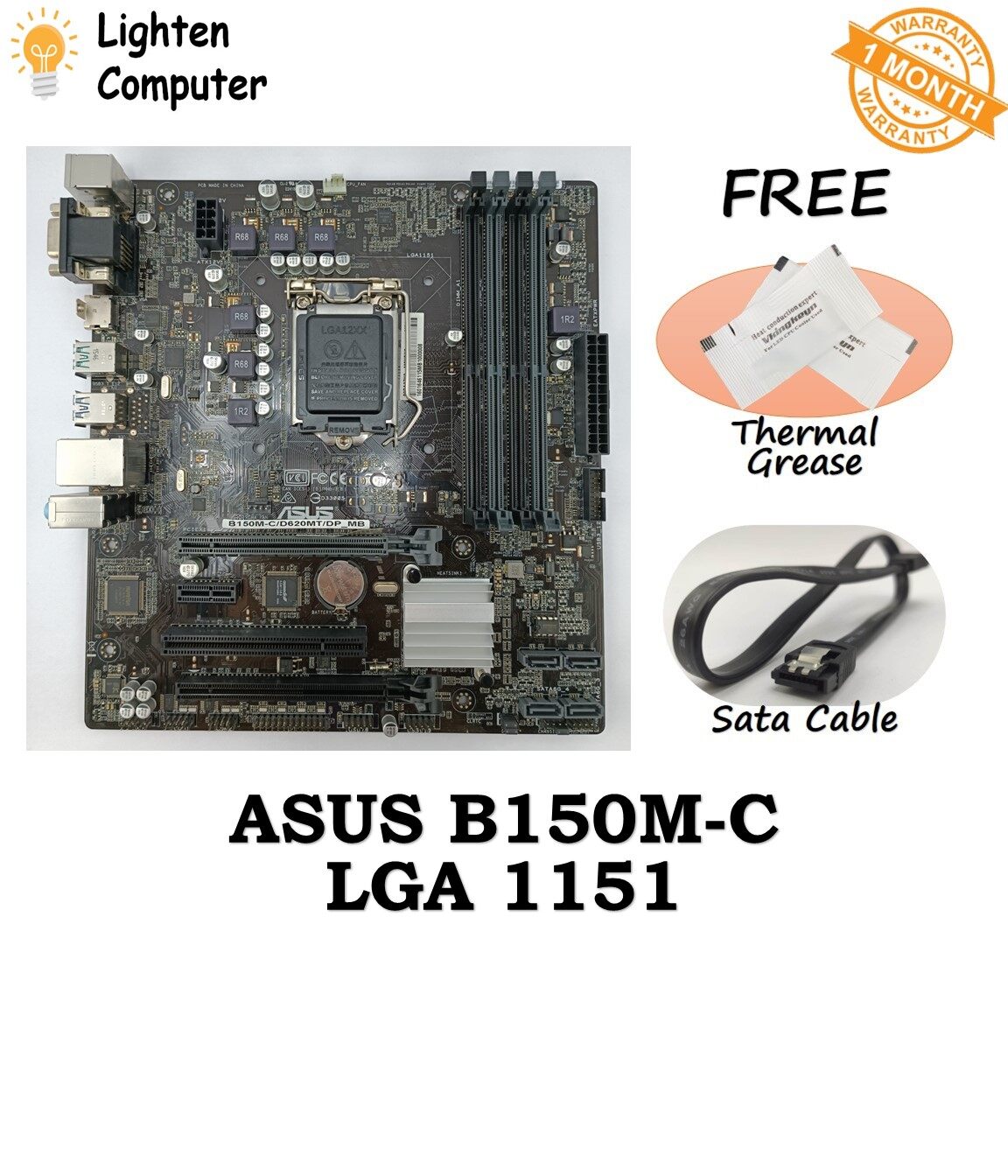 Asus B150m C Sockel 1151 Matx B150 【FREE GIFT】 ASUS B150M-C / D620MT-K / DP_MB Motherboard | B150 | LGA