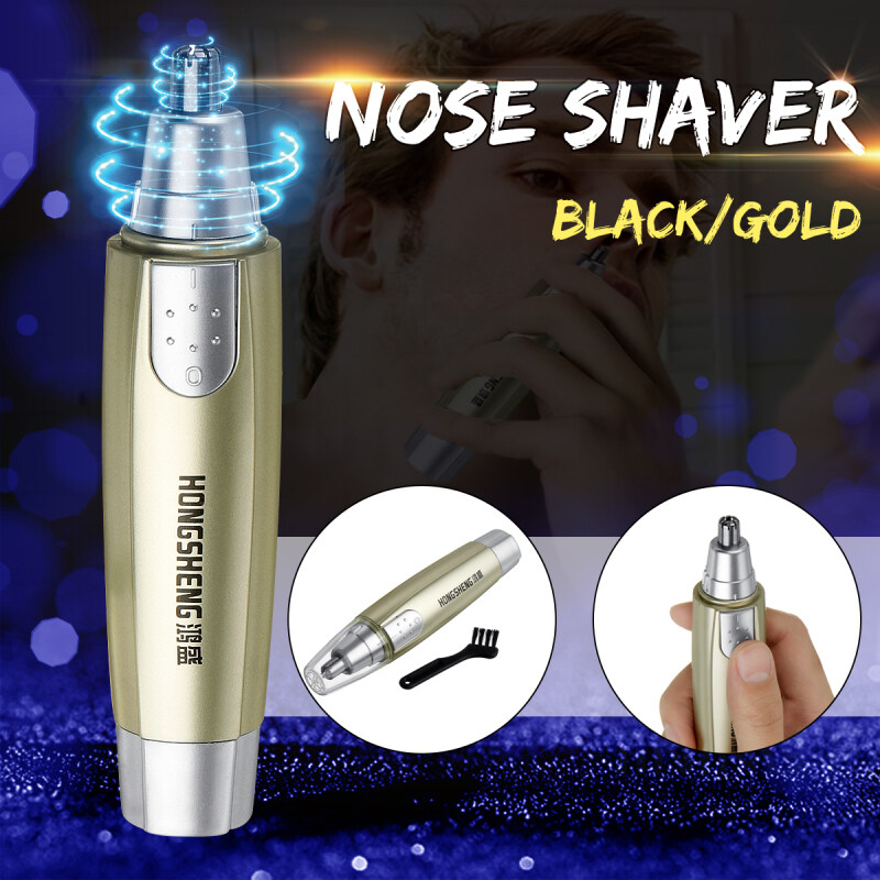 Tông Đơ Cắt Lông Mũi Tai Lông Mày Cá Nhân Cổ Tẩy Groomer Micro Máy Cạo Râu Cảm Ứng -- Đen/Vàng