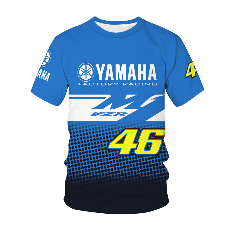 2022 Men's Sport T-shirt Motorcycle Team Cycling short-sleeved YAMAHA Top Summer Casual Round Collar YAMAHA 46 Sports T-shirt Printed Men's Oversized Clothes Top