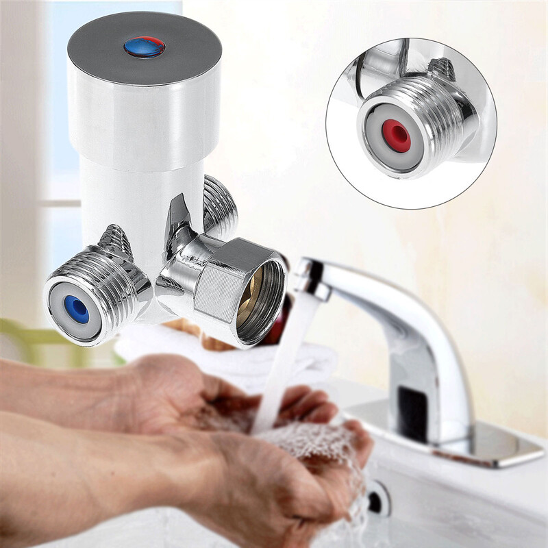 BOKALI 1PCS Hot Cold Water Temperature Control Mixer Mixing Valve Sensor Tap