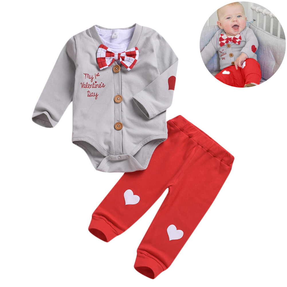 baby boy valentines pajamas