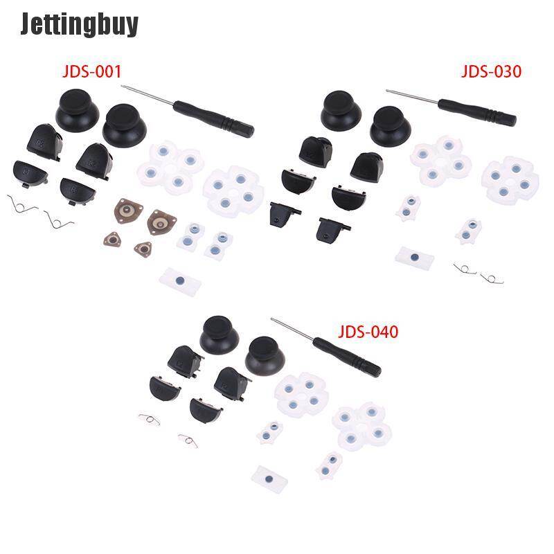 [Jettingbuy] 1Set PS4 Controller Part Trigger Buttons Analog Stick + Conductive Rubber Button