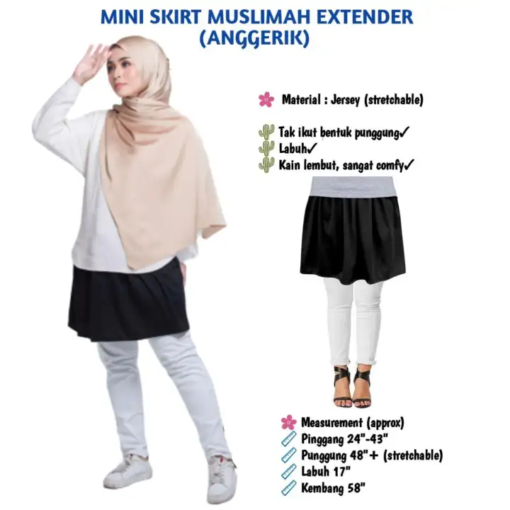 MINISKIRT MUSLIMAH MINI SKIRT EXTENDED 