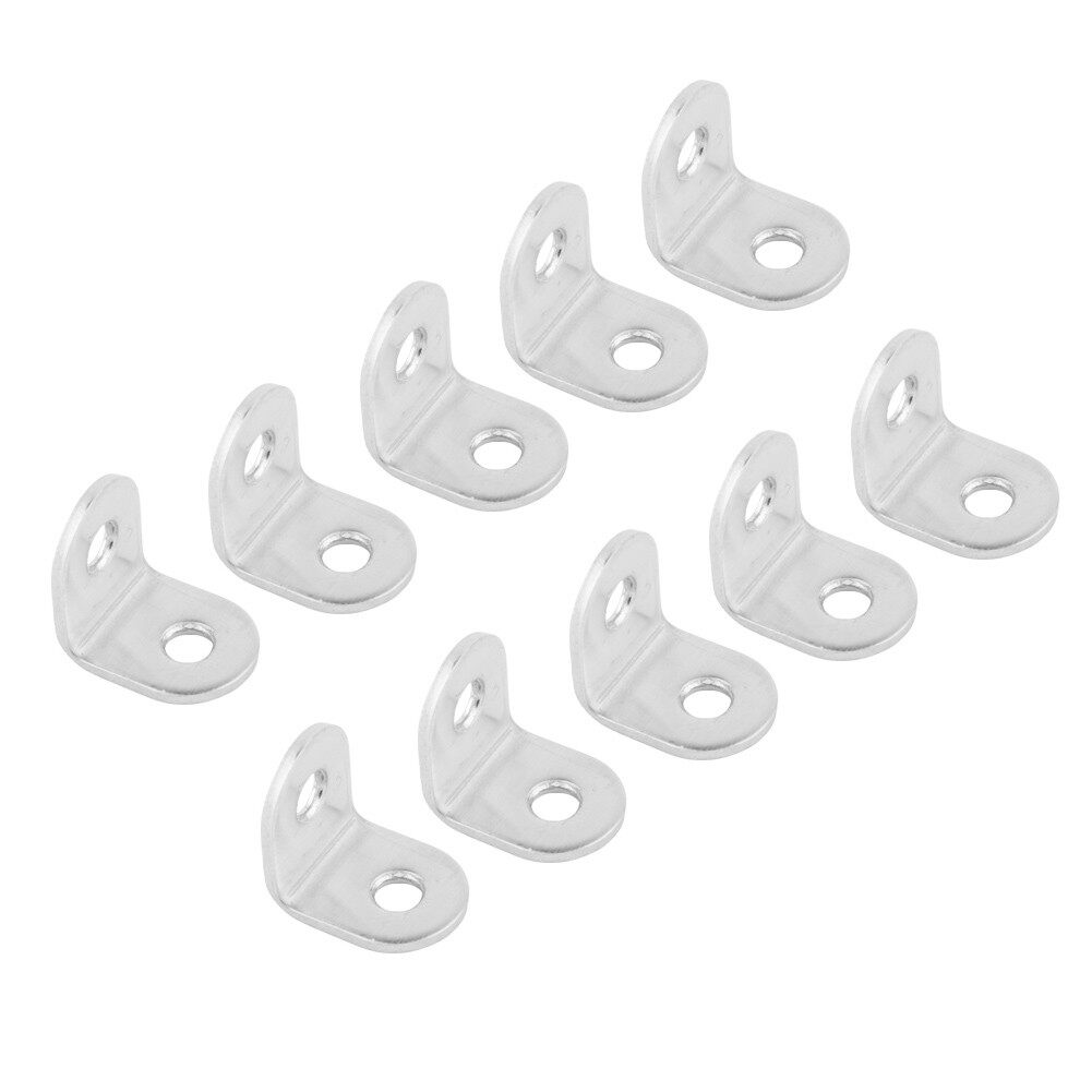 10Pcs L Shape Corner Brackets Solid Stainless Steel Angle Corner Brackets Right Angle Corner Stand