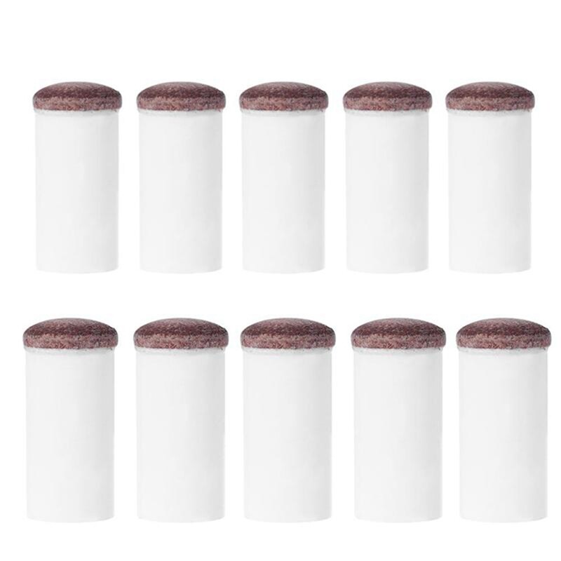 10 Pcs Slip-on Pool Cue Tips Nylon Snooker Cue Ferrule Billiard Accessories 13mm
