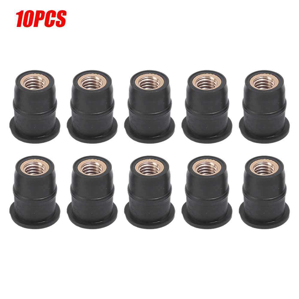 10pcs M4 / M5 / M6 Motorcycle Rubber Well Nutsaccessories Fasteners Motorcycle Decoration