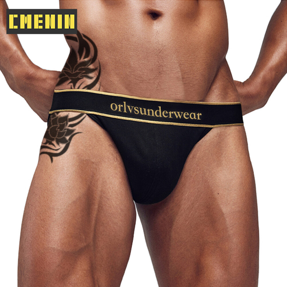 CMENIN ORLVS 1Pcs Cotton Threadwork Hip Raise Underwear Men Jockstrap Fashion Briefs Mens Underpants Pouch OR6220