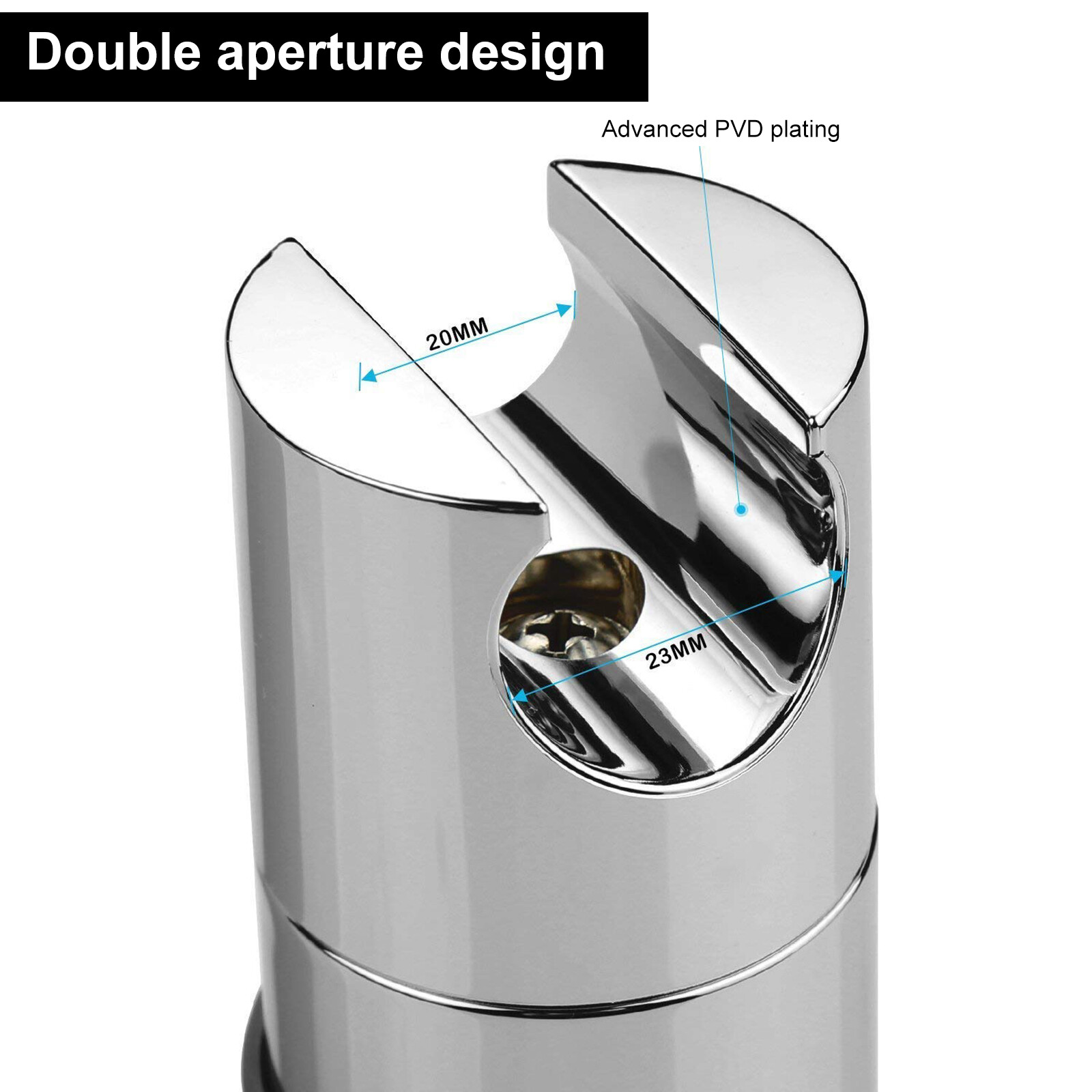 Hand Shower Bracket Adjustable 18-25 mm Rail Head Bracket Holder for Slide Bar