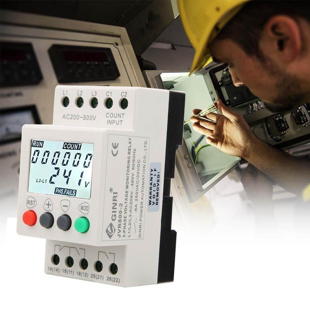 JVR800-2 Under Over Voltage Protector 3 Phase Voltage Monitoring Sequence Protection Relay