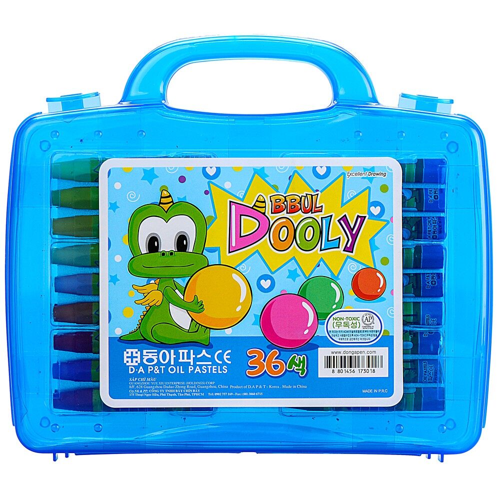 Bút sáp màu hàn quốc đông a dooly 36 màu hộp nhựa