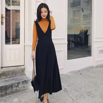 winter pinafore dress