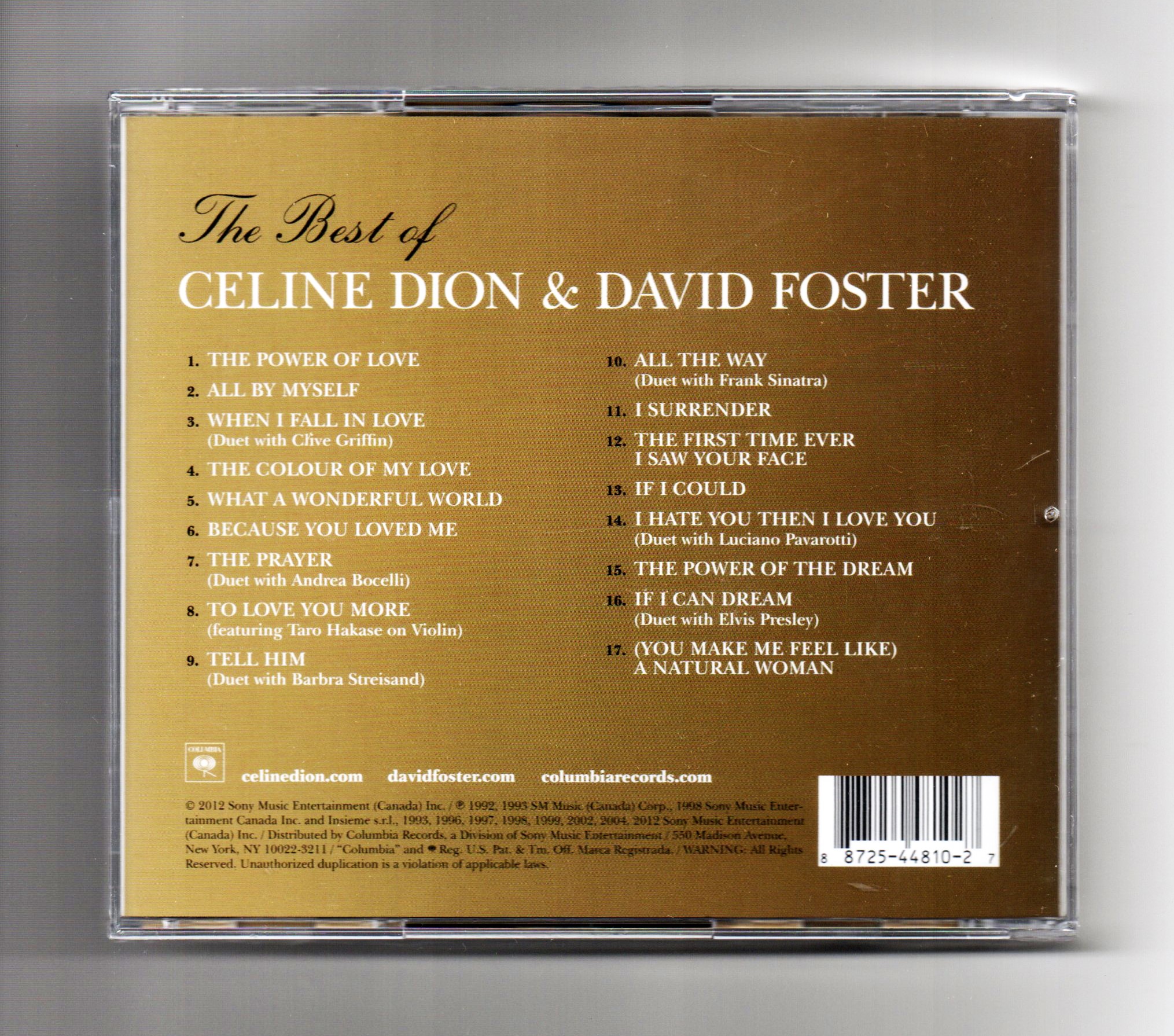 Celine Dion & David Foster - The Best of Celine Dion & David 