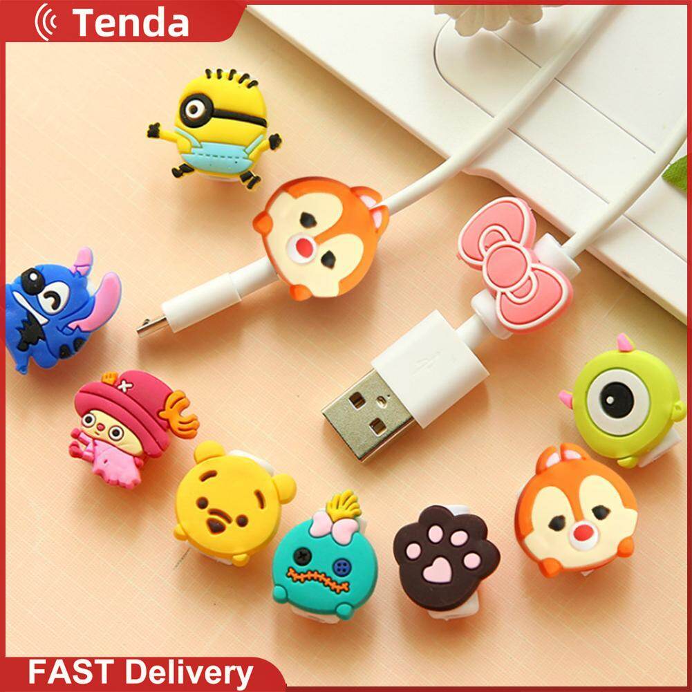 Cartoon Cable Protector Data Line Protective Cover Charging Cable Winder