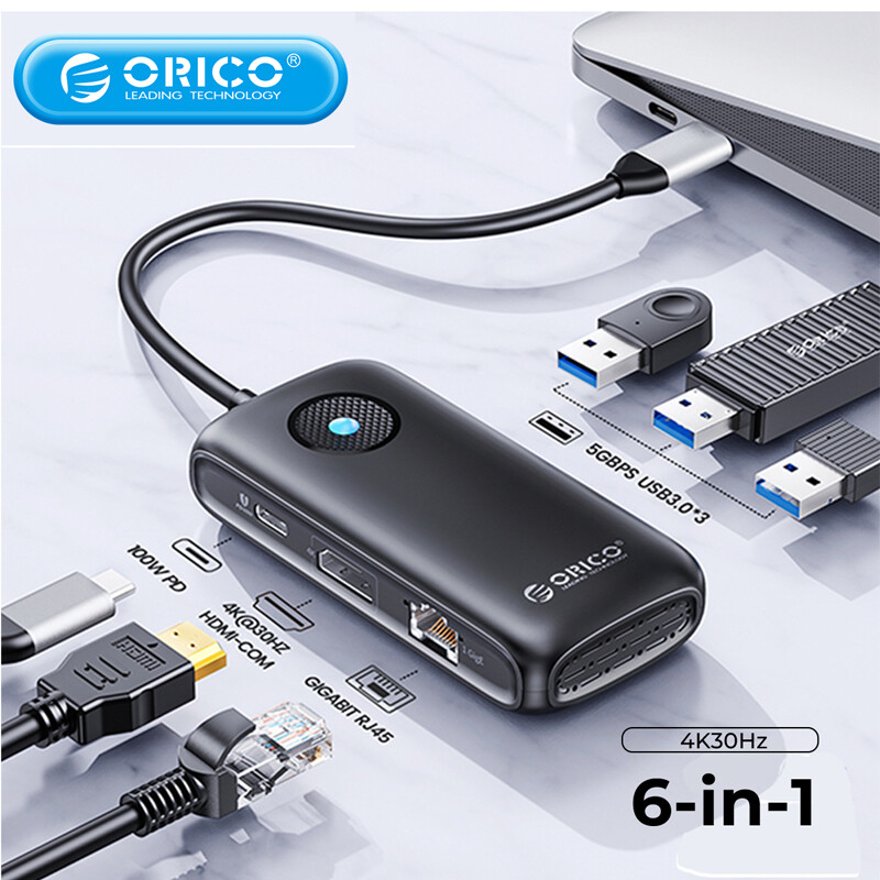 ORICO Loại C 3.2 Trạm nối 10 Gbps trạm nối USB C 3.2 Gen 2 Splitter HUB