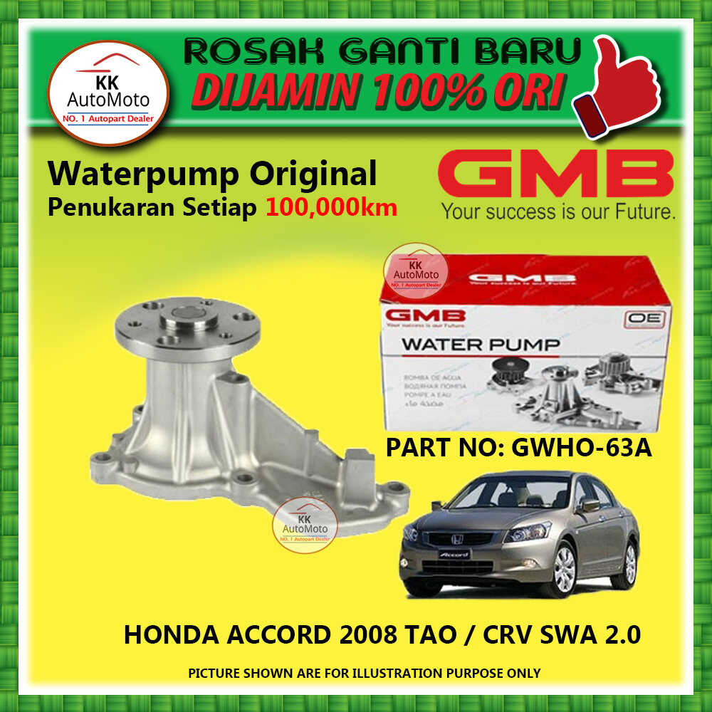 HONDA ACCORD 2008 TAO / CRV SWA 2.0 ORIGINAL GMB WATER PUMP [GWHO63A