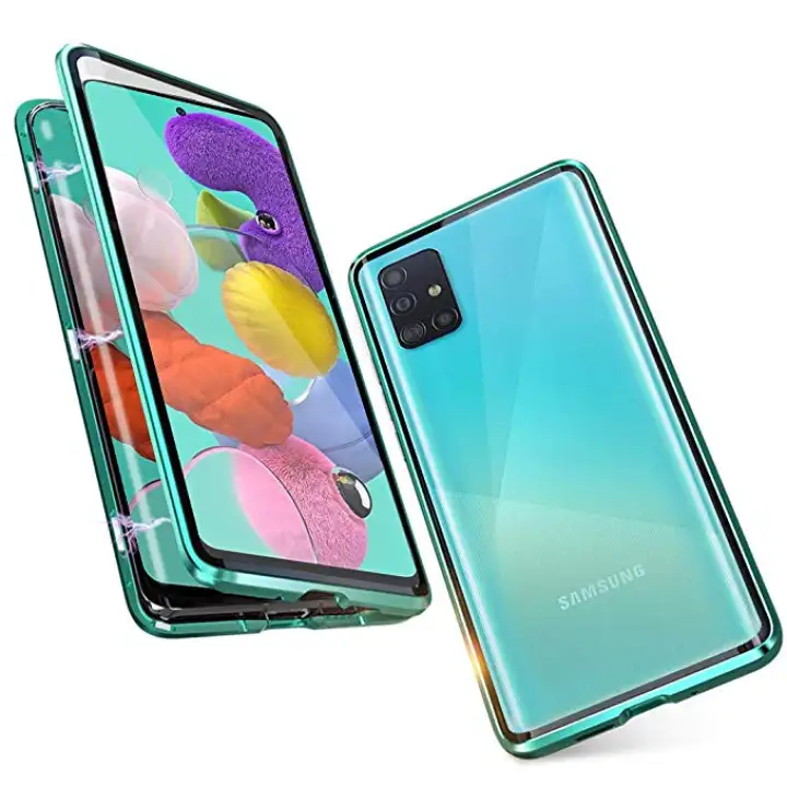 360 Dua Sisi Kaca Case Samsung A51 Magnetik Logam Bumper Kembali Menutupi Untuk Samsung Galaxy A51 A71 Yang 51 A 71 Caso Tritone Lazada Indonesia