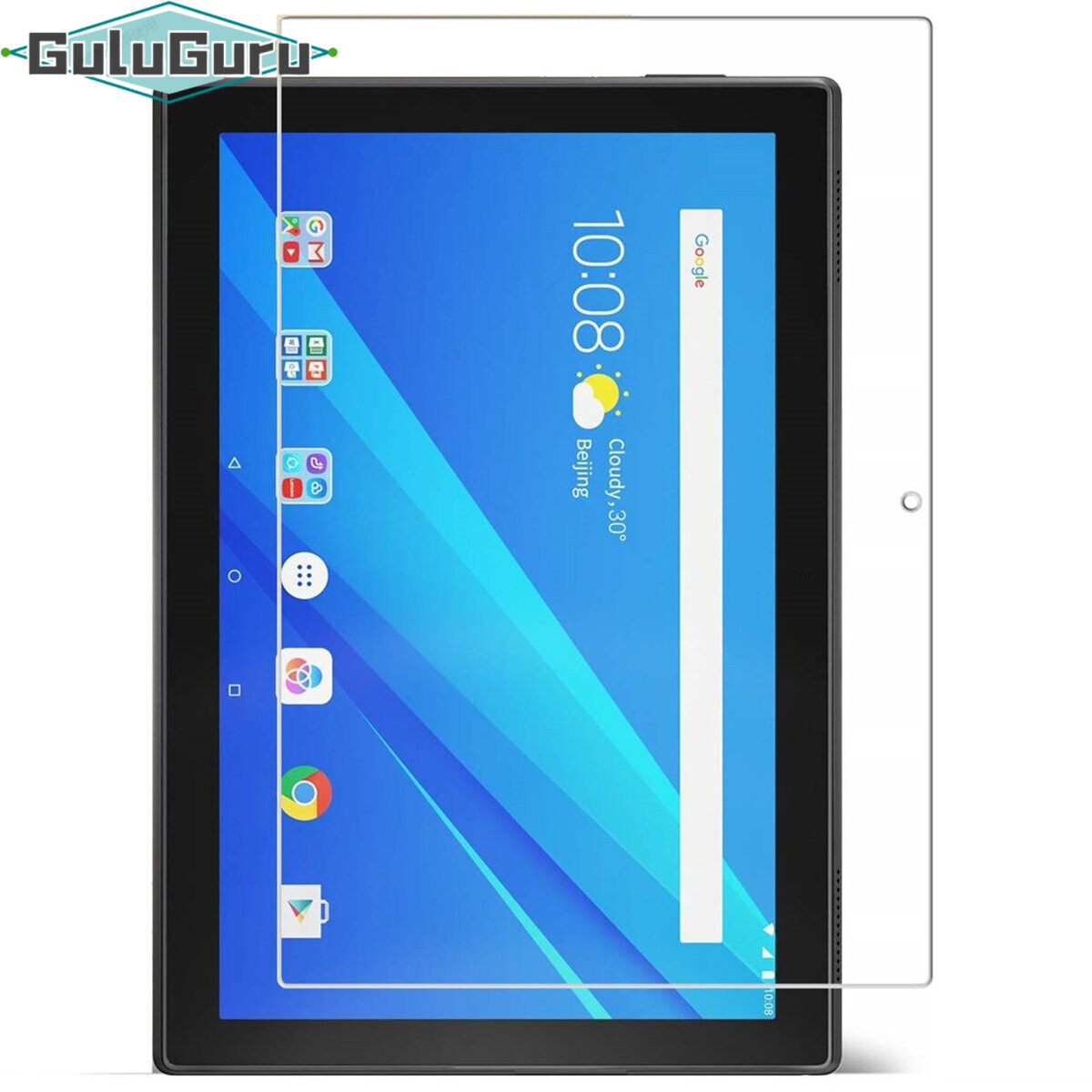 [2 Piece] FULL GLUE for Lenovo Tab P10 P11 Pro M10 Plus M8 M7 V7 Screen Protector Tempered Glass 9H HD Film, 99.9% Light Transmission, Anti-Scratch/Burst, Bubble Free, Easy Install, Perfect Touch