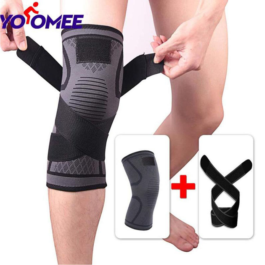 Yoomee 1 Pcs  Knee Support Compression Sleeve Knee Pad, Arthritis Wrap Pad, ACL, Running, Pain Relief, Injury Recovery, Basketball Football Badminton and More