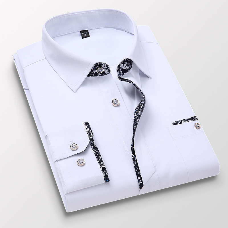 ASRV Men's Thin Fit Long Sleeve Dress Shirt Shirt Over Suit Long Sleeve Dress Shirt