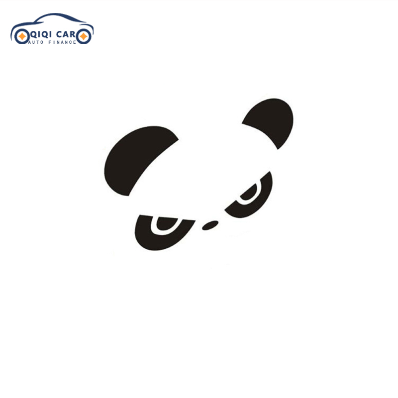 QIQI Car Sticker Reflective Panda Pattern Rearview Mirror Car Body Styling Sticker Removable Waterproof Sticker