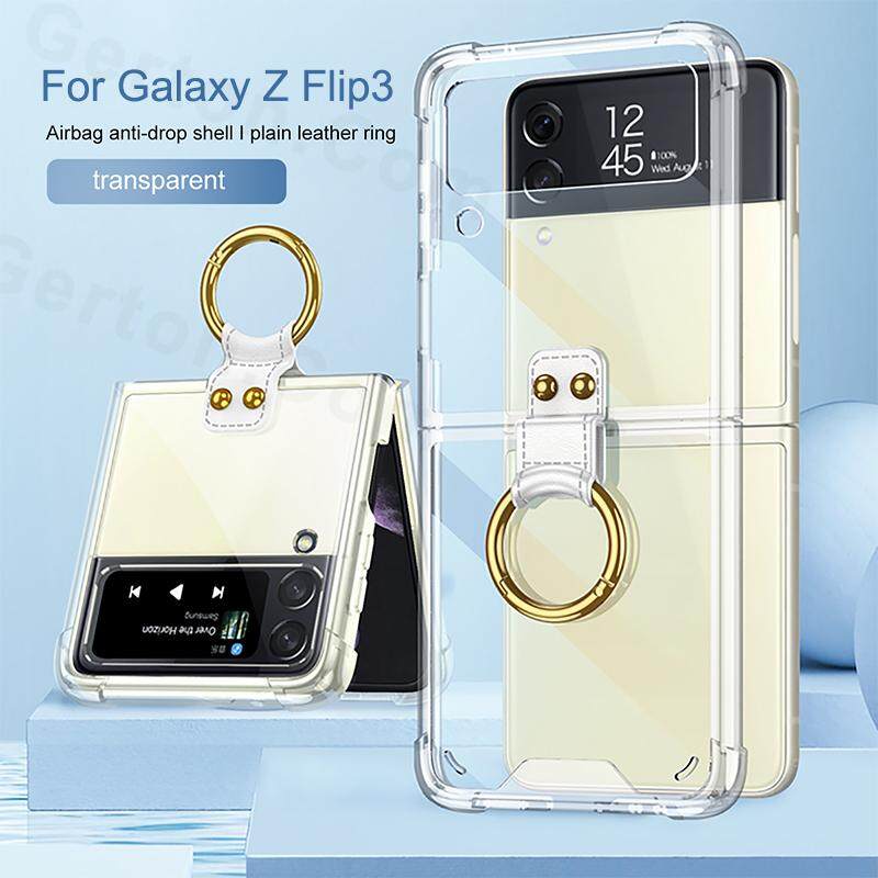 For Samsung Galaxy Z Flip 3 Case Transparent Bumper Silicone TPU Phone