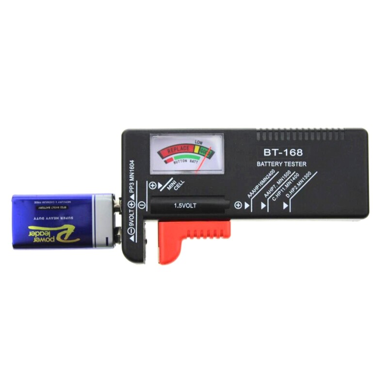 Con Trỏ Kiểm Tra Dung Lượng Pin Máy Kiểm Tra Pin Nhanh 1.5V AA AAA 9V Công Cụ Kiểm Tra Dung Lượng Pin Vuông Cho Gia Đình
