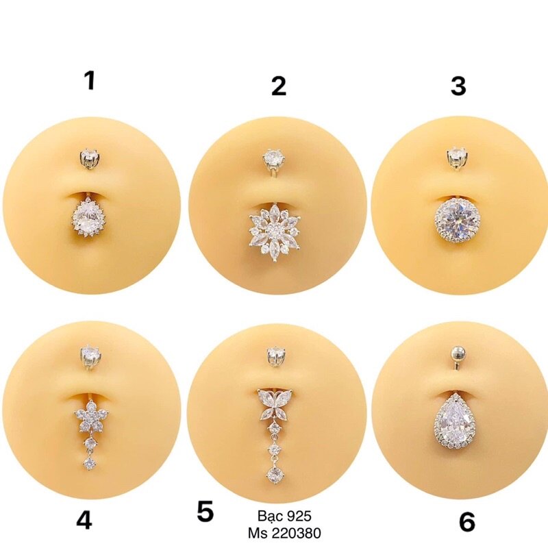 Khuyên rốn thời trang / Bạc 925