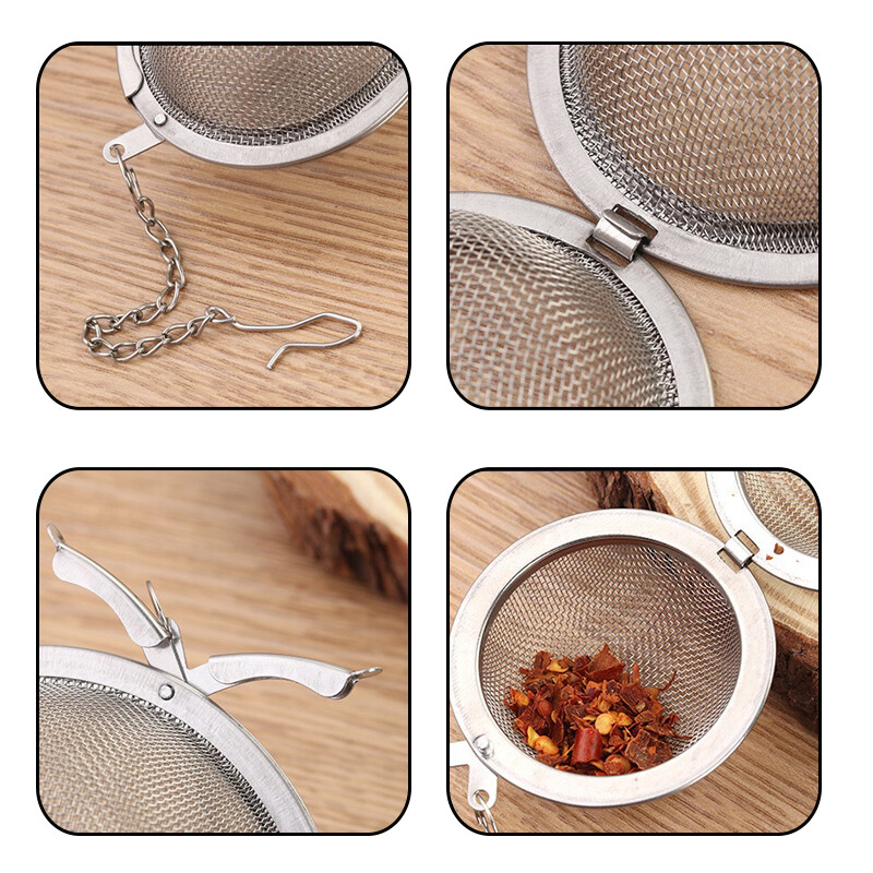 Tea Filter Stainless Steel Reusable Multifunction Mesh Herbal Ball Tea Spice Strainer Infuser Tools Kitchen Supplies