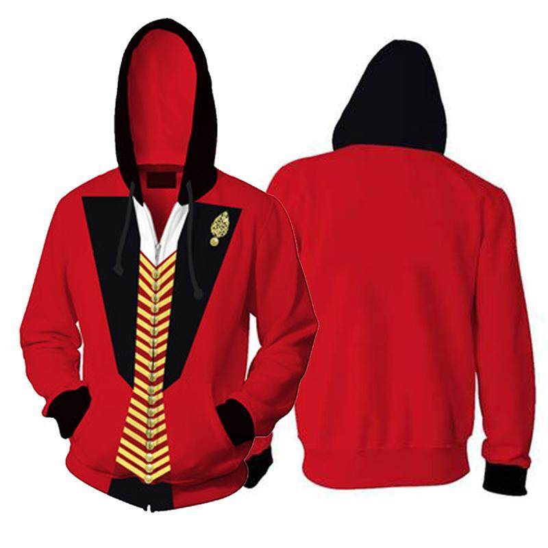 The Greatest Showman P.T. Barnum Cosplay Hoodie Sweatshirt Costume MEN Hoodey Jacket Coat Suit Size S-5XL