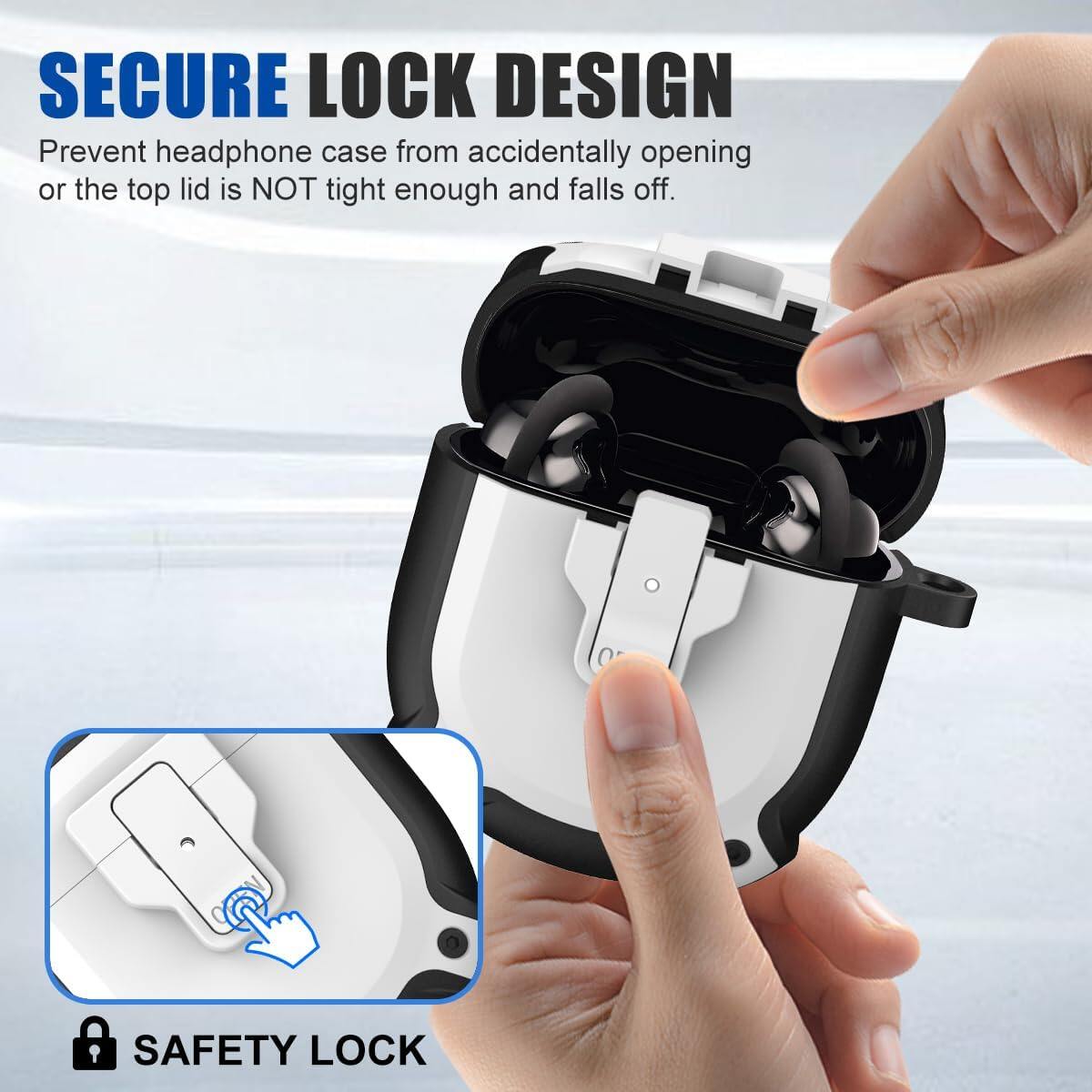 Headphone Case For Bose QuietComfort Earbuds 2 Bluetooth Wireless Earbuds Case Split Switch DesignCompatible with Bose QuietComfort Earbuds 2 Earphone Accessories
