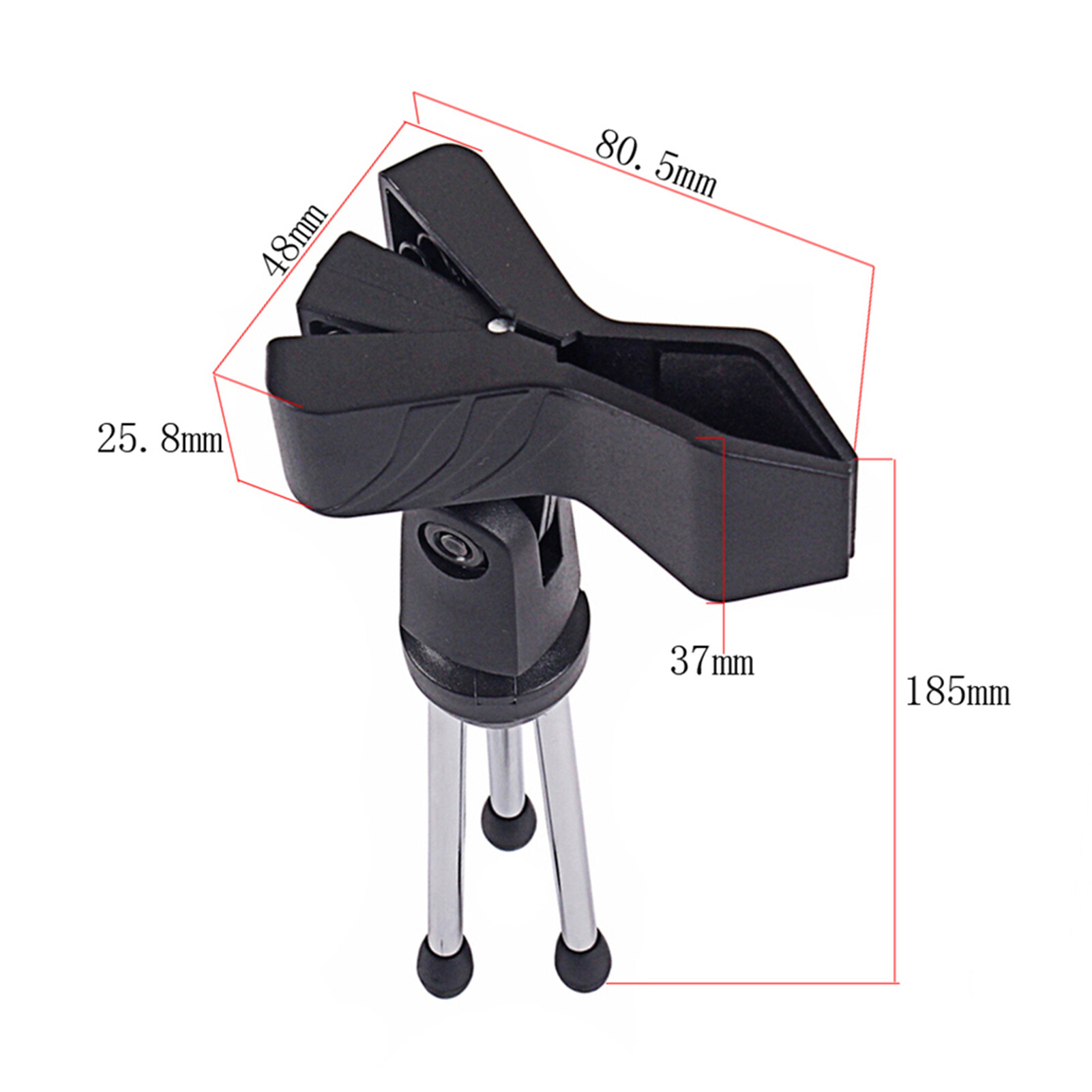 zhanxing Microphone Stand Universal Shockproof Adjustable Desktop Microphone Tripod Clip Holder for Broadcast